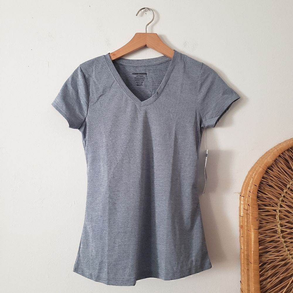 Sterling Performance Active Tee V-neck Heather Blue/Gray S